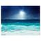Designart - Neon Sea Waves under Dark Sky - Sea & Shore Photographic on wrapped Canvas